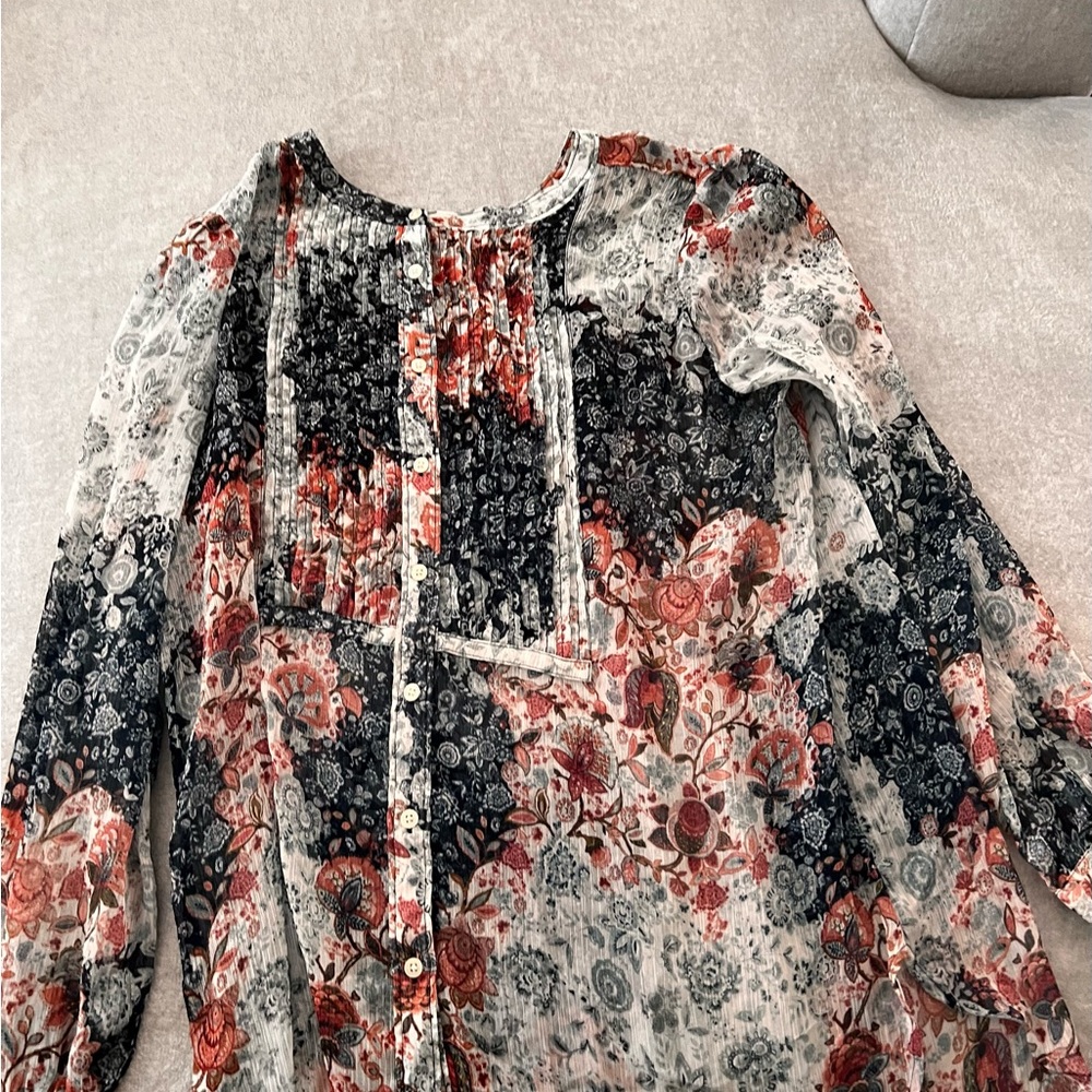 LOFT Multicolor Floral Blouse